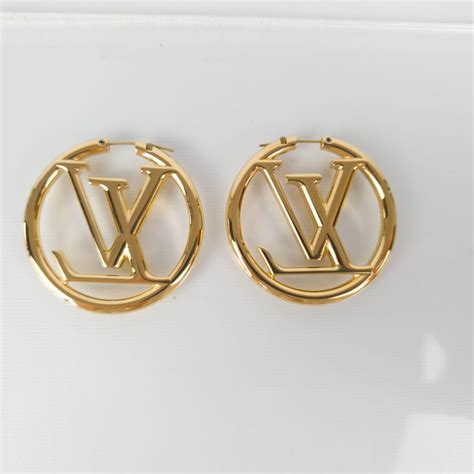 louis vuitton big hoops|louis vuitton hoop earrings etsy.